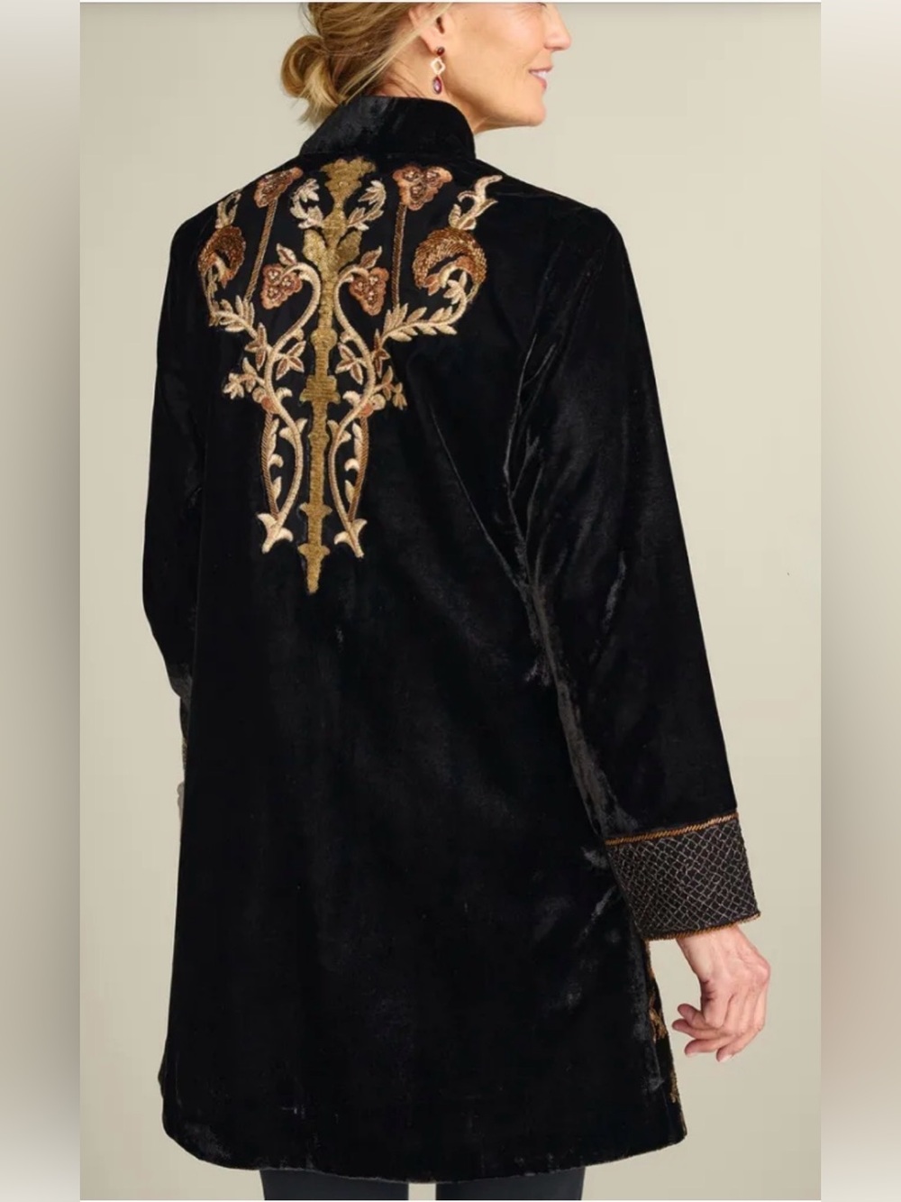 Soft Surroundings Antoinette Jacket  in Black/gold - Picture 2 of 13